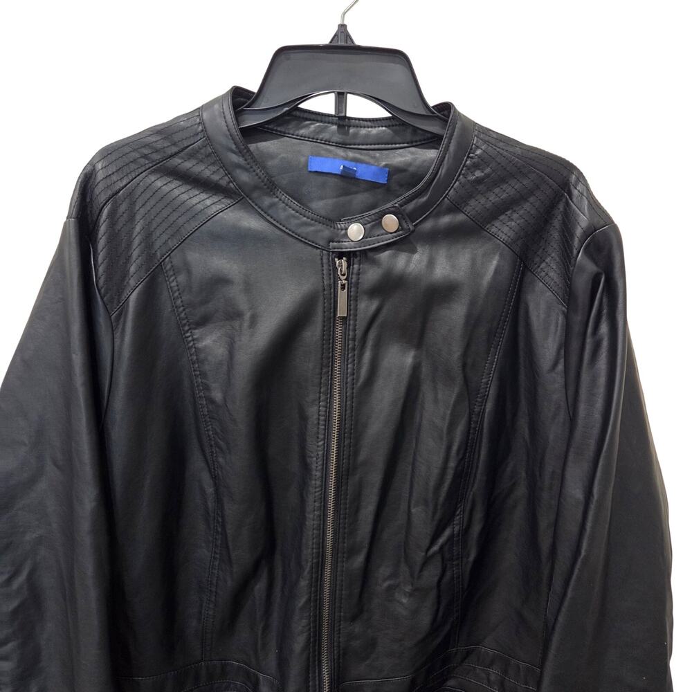 Women's NWT Faux/imitation Leather Moto Jacket, by Apt. 9, Size 3XL